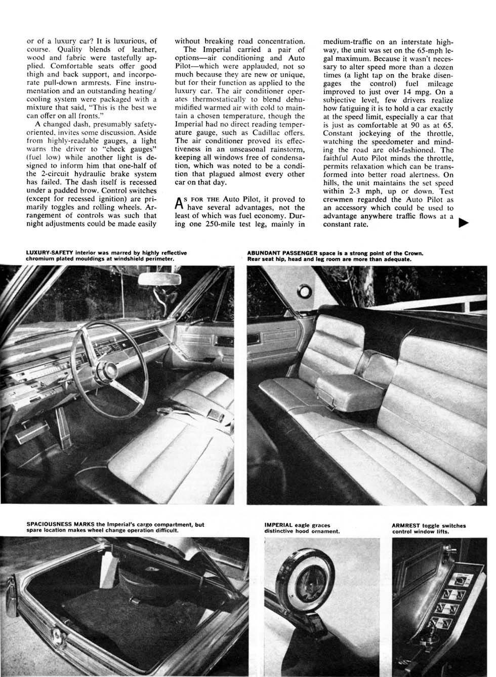 1967 Imperial Crown - Car Life, January 1967