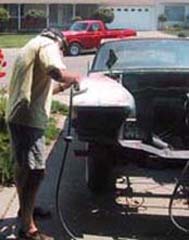 Mark Boheme Demonstrating a Long-Board Sander